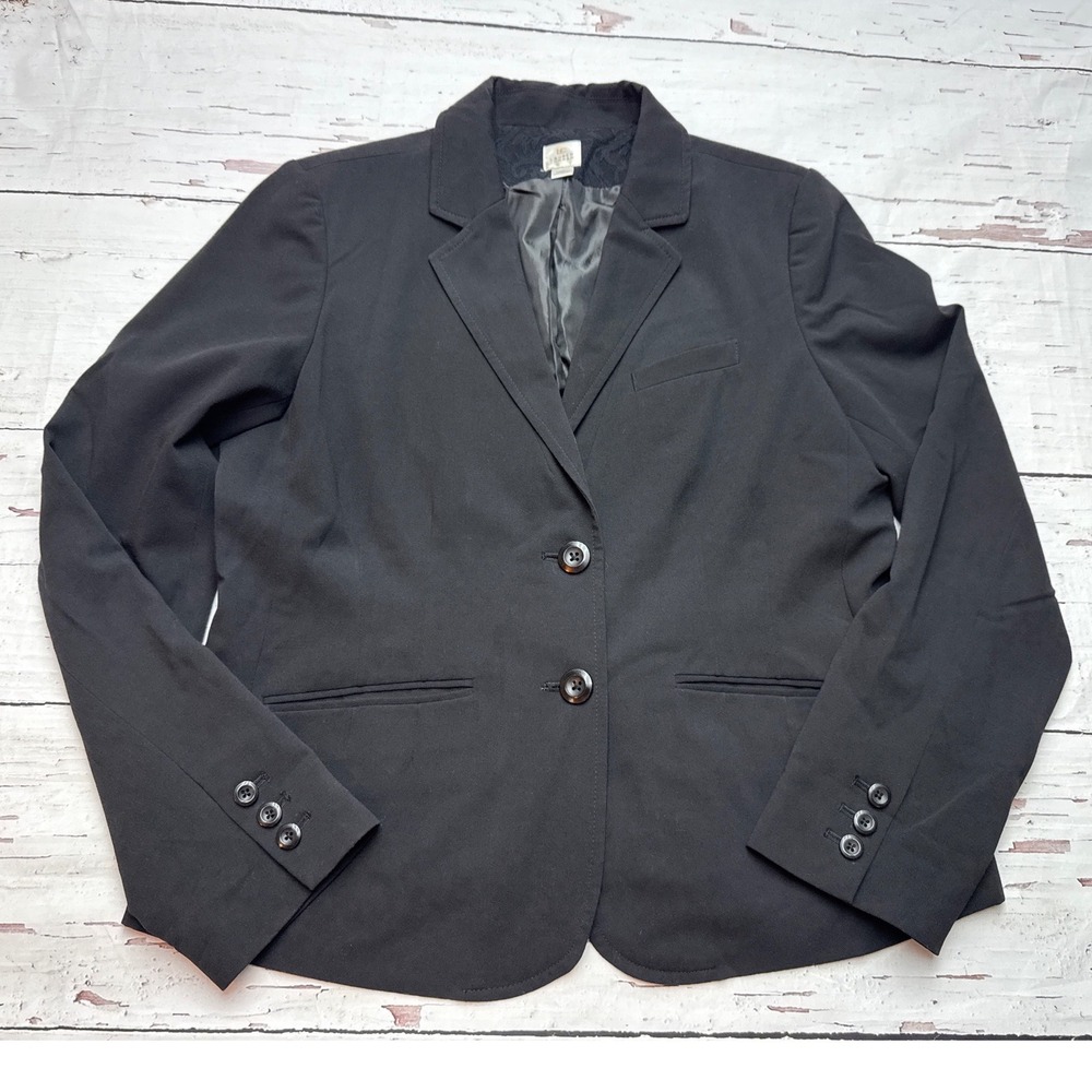 LC‎ Lauren Conrad Black Blazer Jacket Womens Size 14 Professional Office